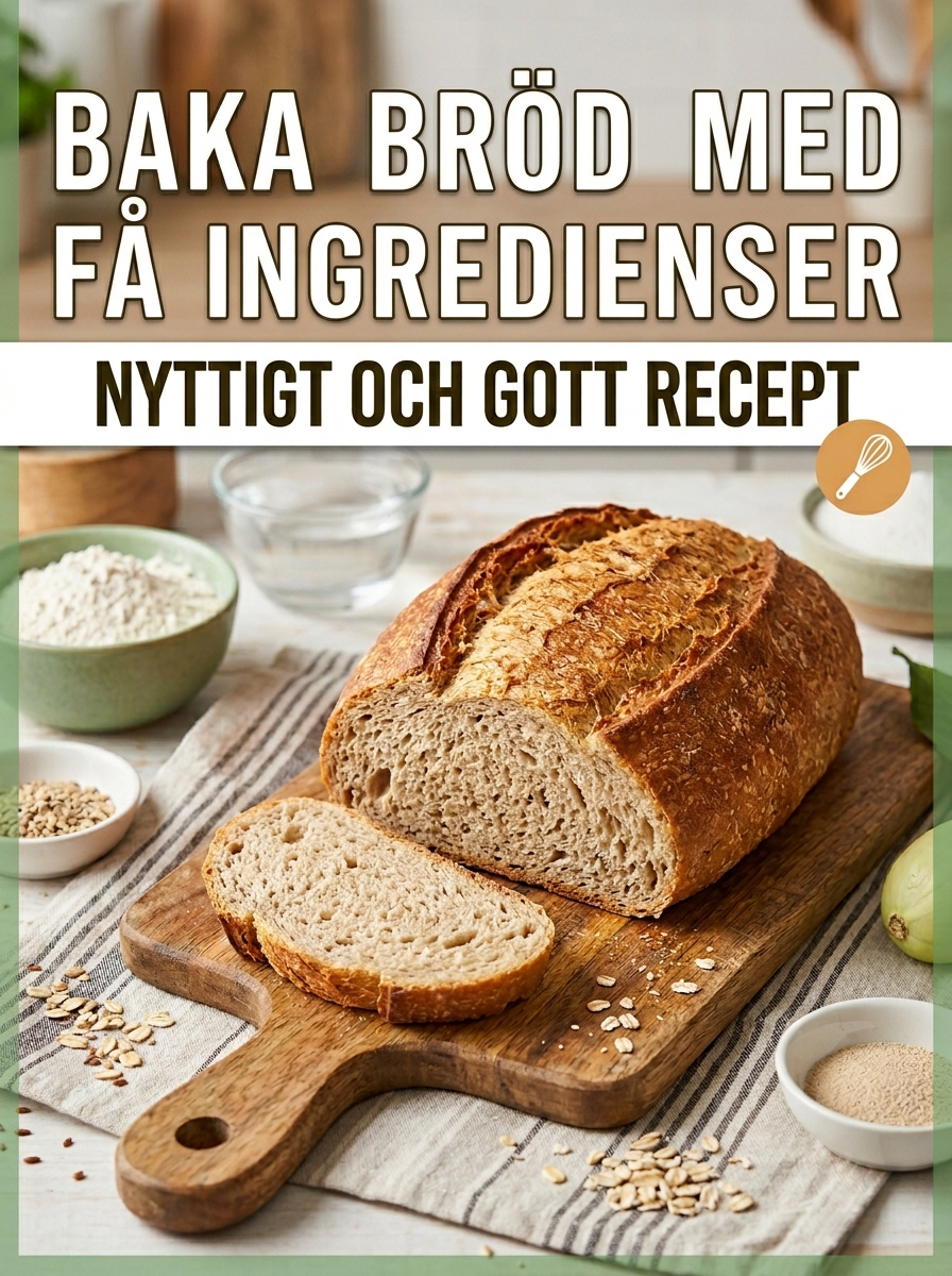 Bröd med få ingredienser – nyttigt och enkelt recept